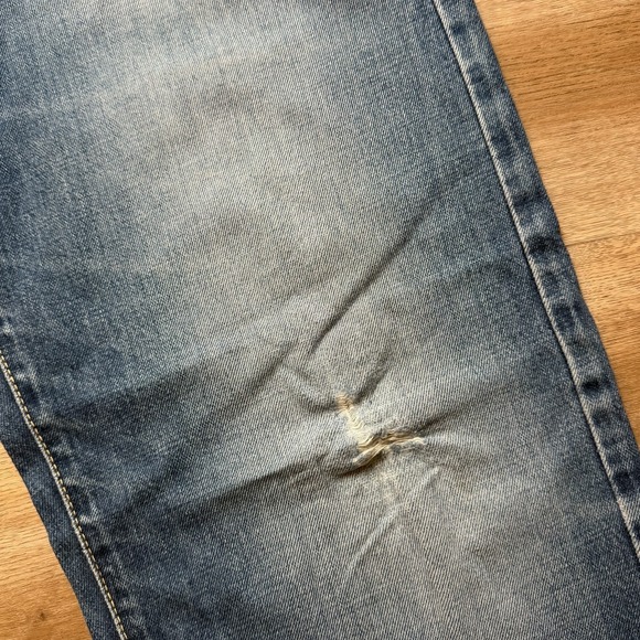 Vintage Diesel Cheyenne Jeans Men 33x34 Blue Straight Leg Distressed Italy 90s - Picture 6 of 16